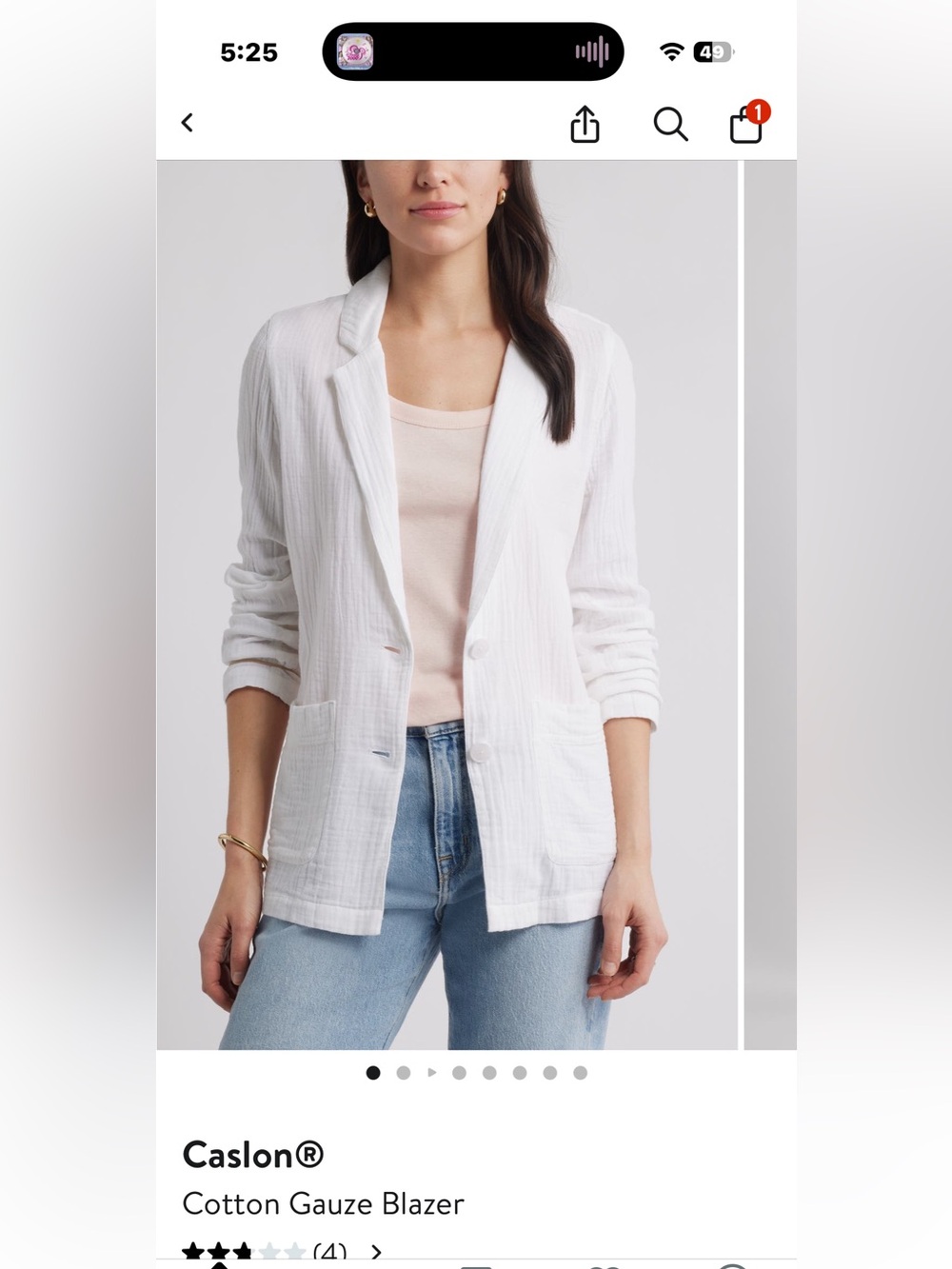 Caslon Cotton Gauze Blazer